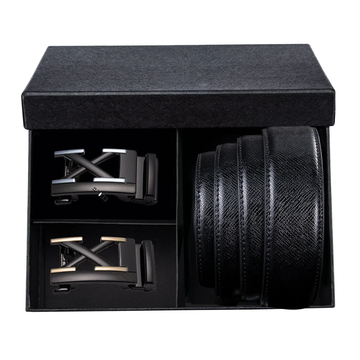 Мужской кожаный ремень без пряжки 3 5 см Широкий прочный автоматической