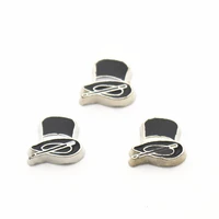 10pcslot charms magic hat floating charms for floating memory charms lockets diy jewelry