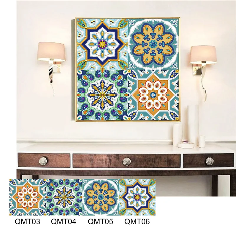 

DIY Special Shape Diamond Painting Wallpaper Wall Sticker Mandala Mosaic Embroidery TV Background Wall Decoration Painting