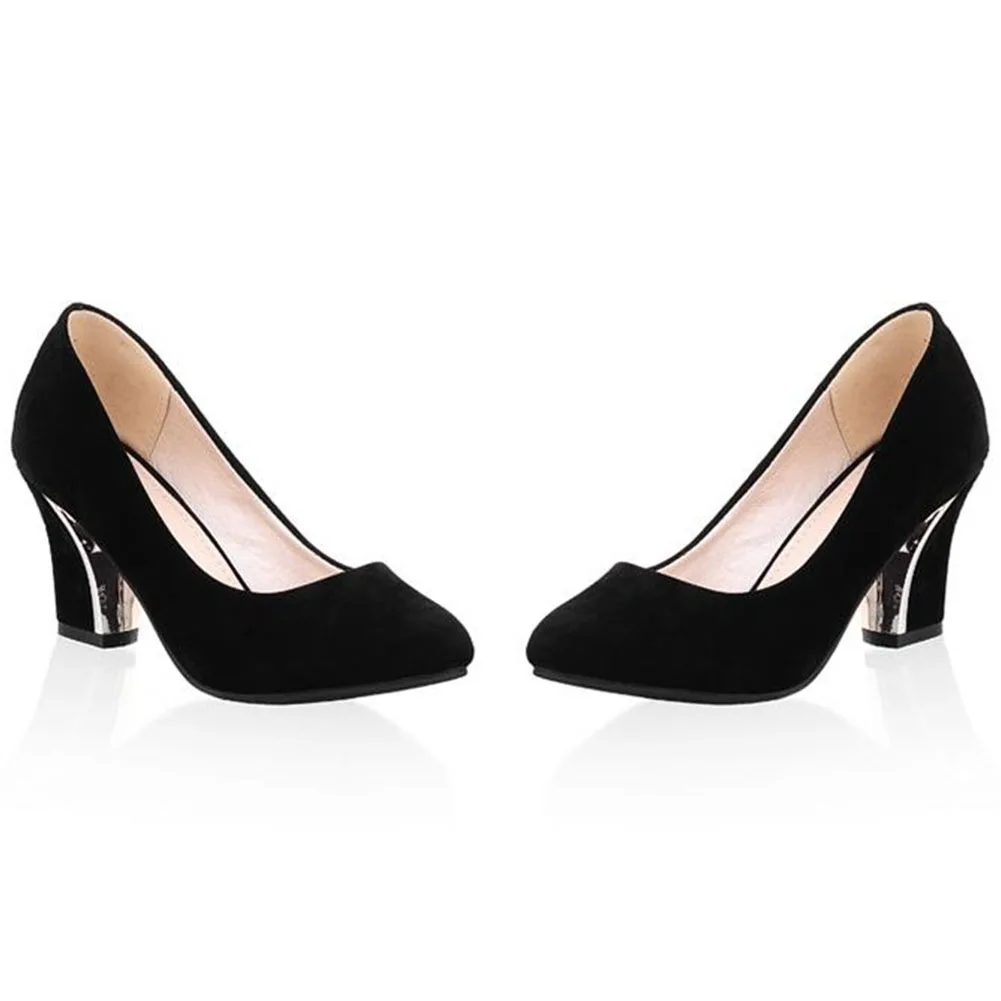 

Elegant Round Toe Pumps Women Spring Work Pumps Ladies Hot Sale High Heel Shoes