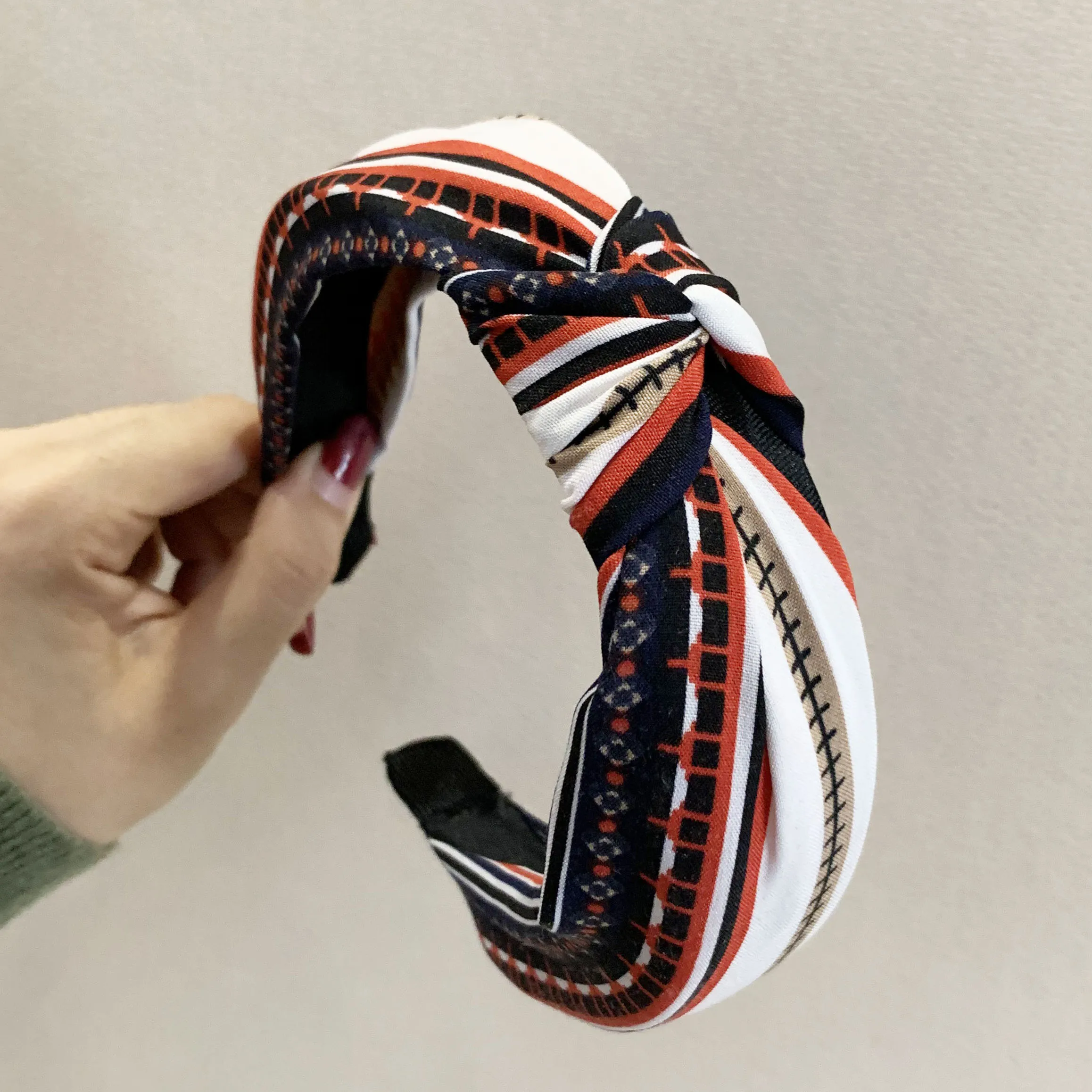 

FanMo New Stripe Headband Fashion Chiffon Headbands Knot Cross Hairband FG7