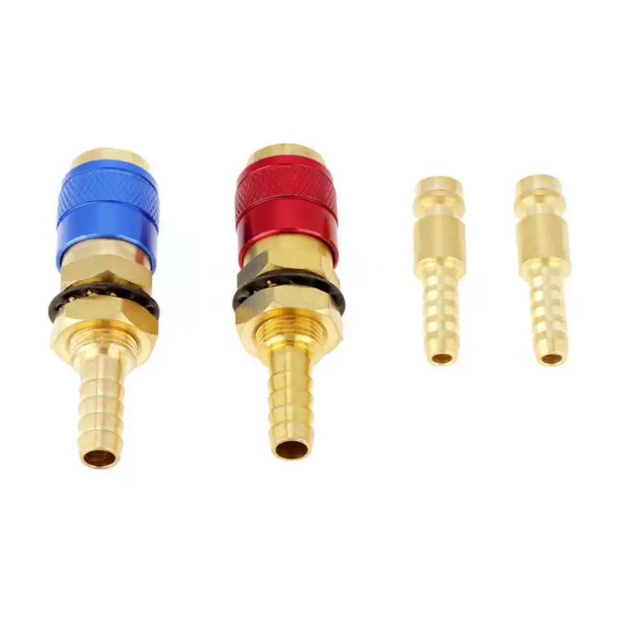 2PC Brass 8mm Gas&ampWater Cooled Quick Connector for MIG TIG Welder Torch Red/Blue | Инструменты