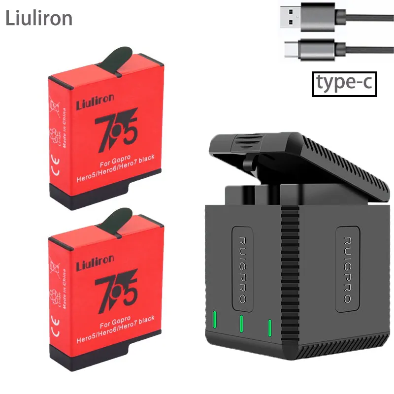 Аккумулятор для камеры GoPro hero 6 7 Hero5 5 hero6 Go Pro Hero hero7 gopro5 gopro6 аксессуары black|Цифровые