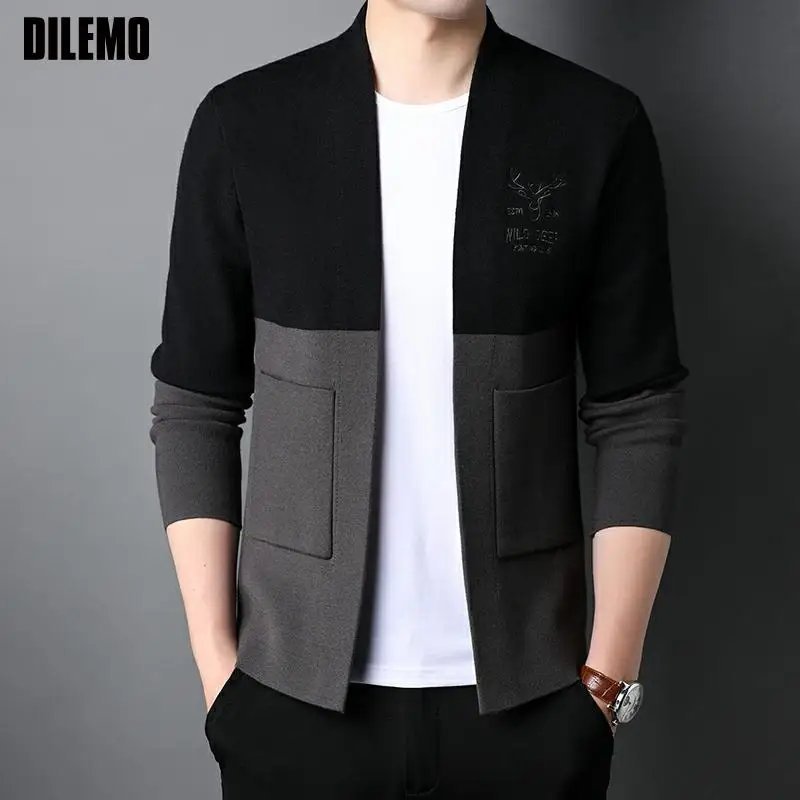 

Top Grade New Autum Brand Fashion Knitwear Aesthetic Mens Cardigan Japanese Sweater Casual Coats Winter Jacket Men Clothing
