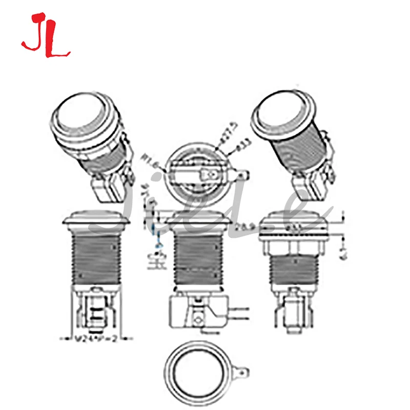 33 мм диаметр 28 монтажное отверстие хромированное освещение 12 В