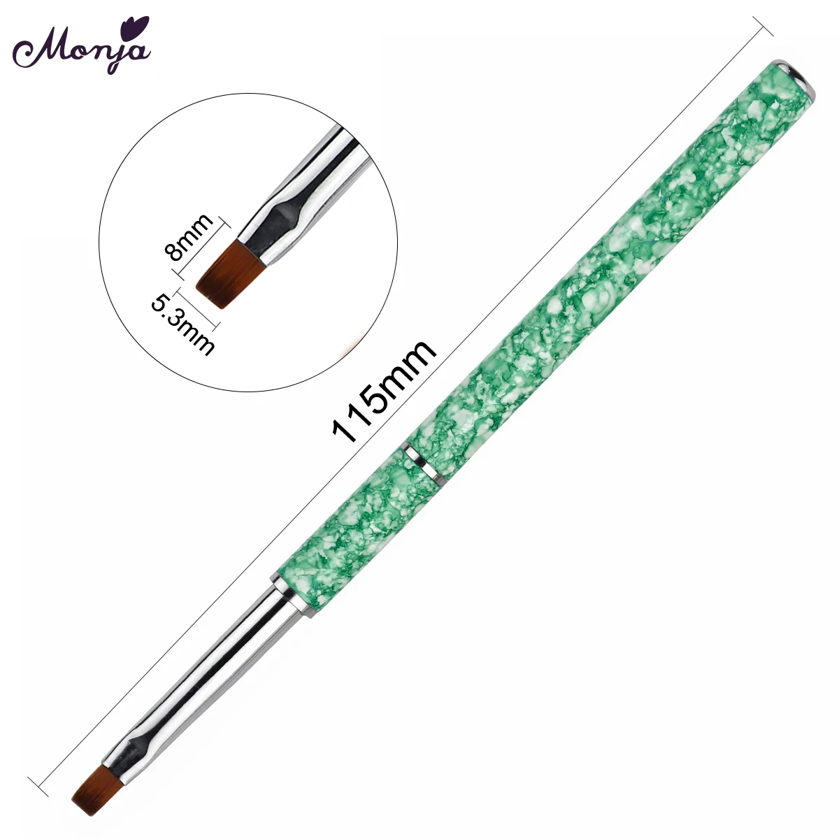 Ручка для дизайна ногтей Monja съемная ручка с мраморным узором полоски подводка
