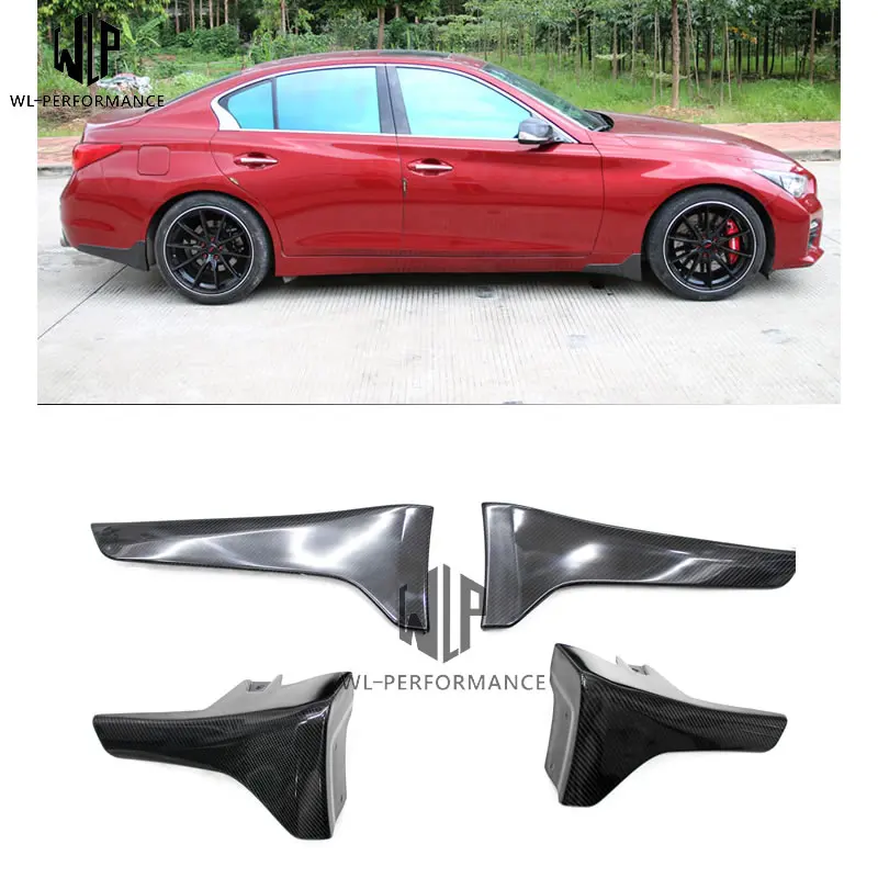 Q50 карбоновое волокно крыло Топ брызговик Автомобильный кузов комплект для Infiniti