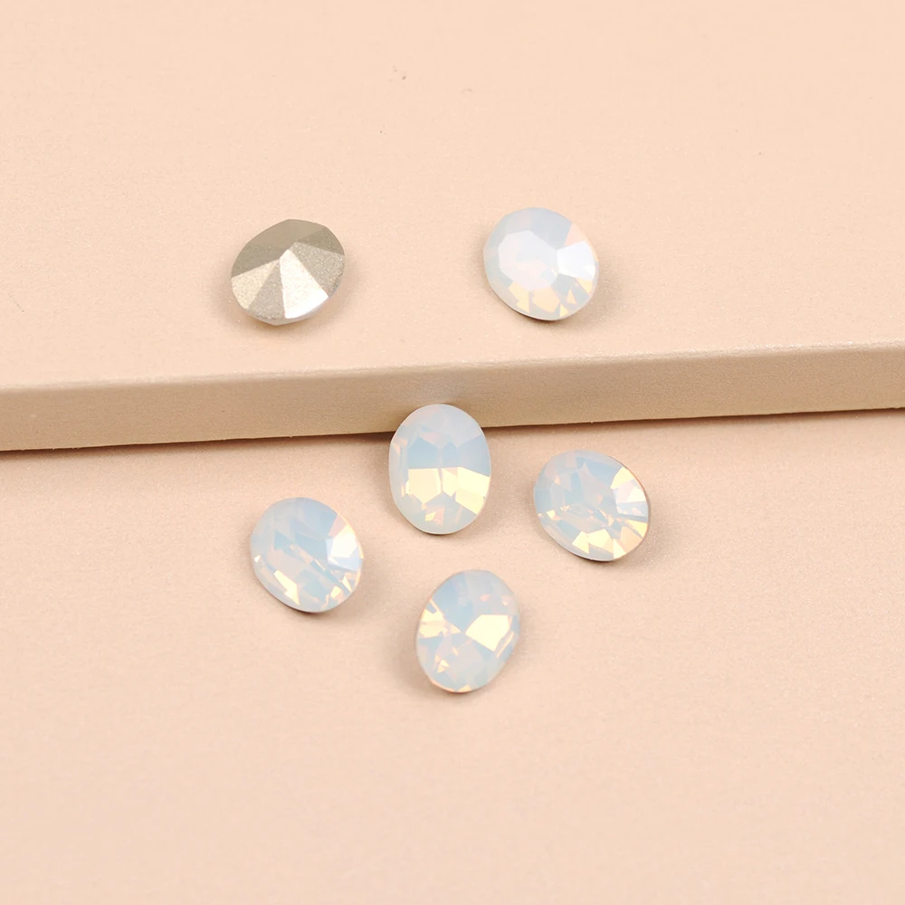 CTPA3bl 4128 лучшее качество ногтей разы овальной формы белый опал цвет популярный