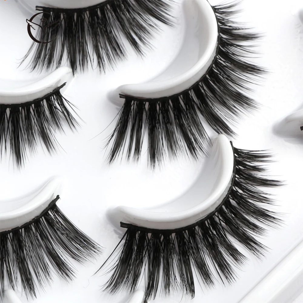 Mink eyelashes 3d mink hair eyelashes10 pairs long makeup 3d faux nature fake lashes extension false eyelashes Wholesale(10P