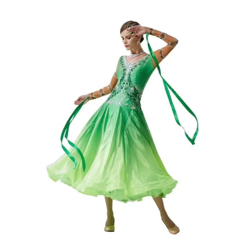 Женское платье для современных танцев дружбы с национальным логотипом