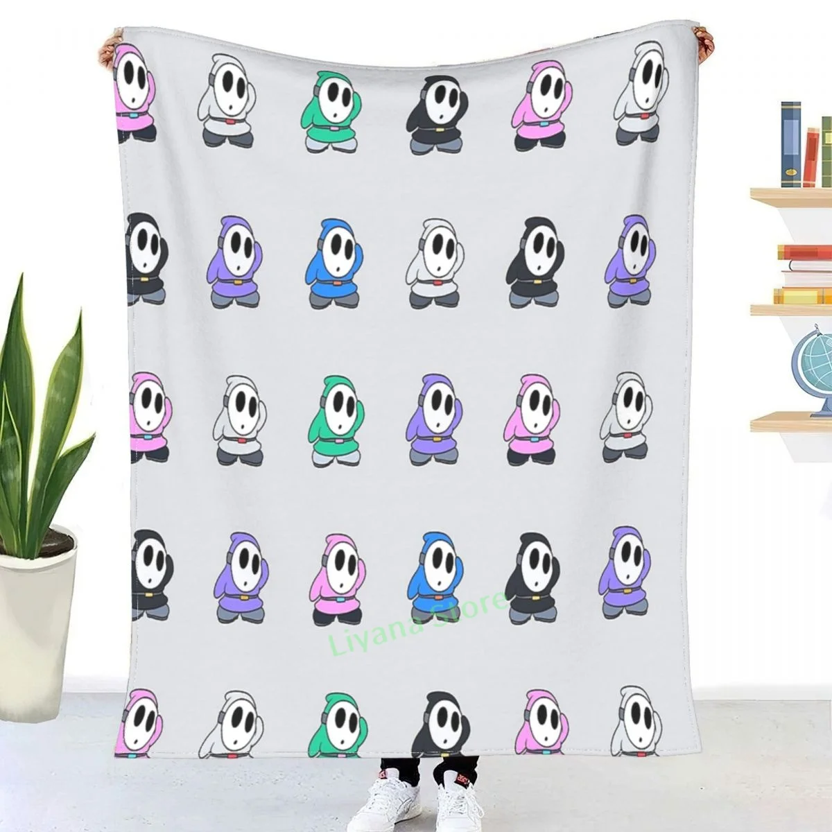

Multi Color Shy Guy Pattern Throw Blanket 3D printed sofa bedroom decorative blanket children adult Christmas gift