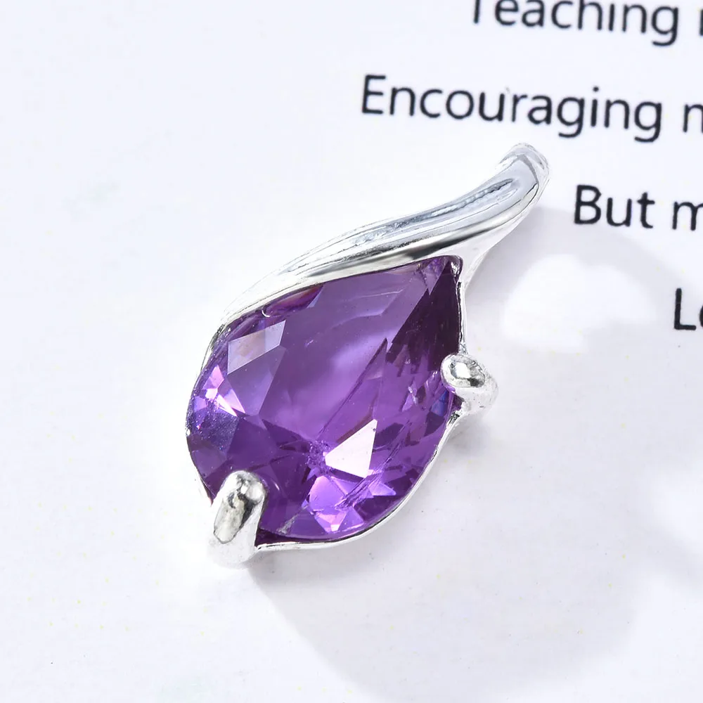 Новинка 2020 подвеска из натурального фиолетового камня в виде ангела форме капли