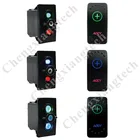 Двойной светодиодный переключатель ВКЛ.ВЫКЛ. 5PIN SPST водонепроницаемый IP68 12V 20A 24V 10A корпус переключателя, аксессуары для автомобильного лодки