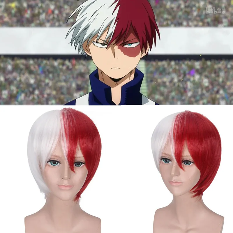 Аксессуары для косплея для мальчиков моя геройская Академия Peruca мужские костюмы на Хэллоуин Тодороки шото карнавал Пурим ролевые игры вечернее платье