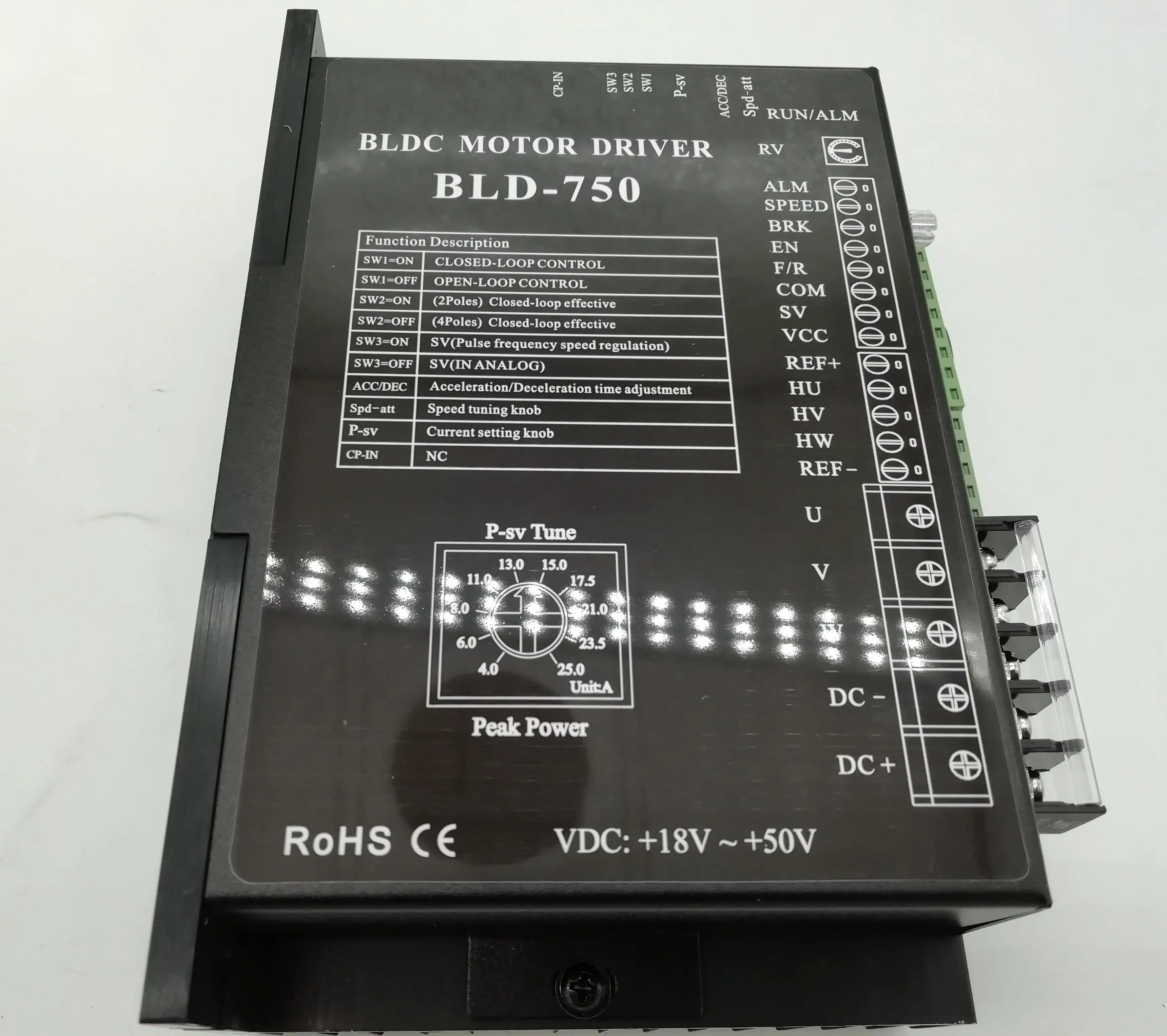 BLD750 48 в 750 Вт BLDC драйвер двигателя высокоскоростной Крутящий момент стабильный