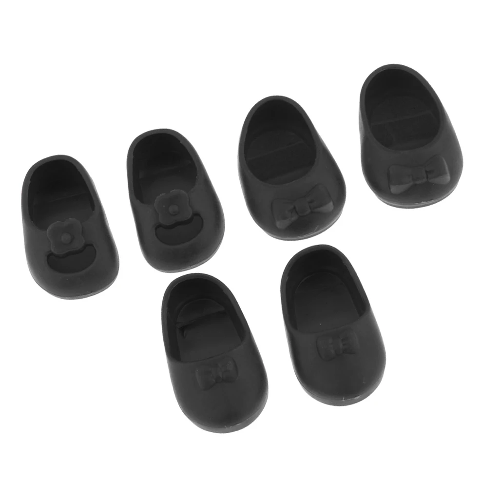 3 пар/компл.. Обувь сандалии тапочки для куклы меллчан 25 см наряд Accs Black | Игрушки и