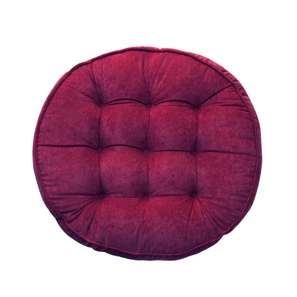 EHOMEBUY круглая Подушечка для стула, простая Подушка для домашнего стула, подушка для сидения, мягкий напольный коврик, сплошной цвет, футон, коврик, офисные подушки, 2 размера