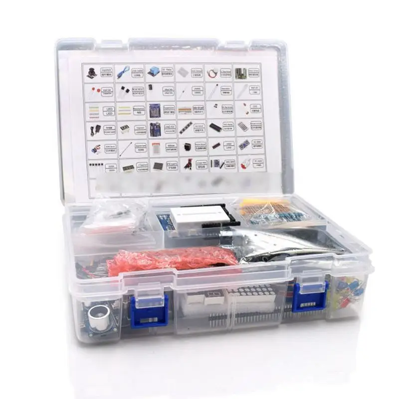 Окончательный стартовый набор включая ультразвуковой датчик UNO R3 LCD1602 экран для