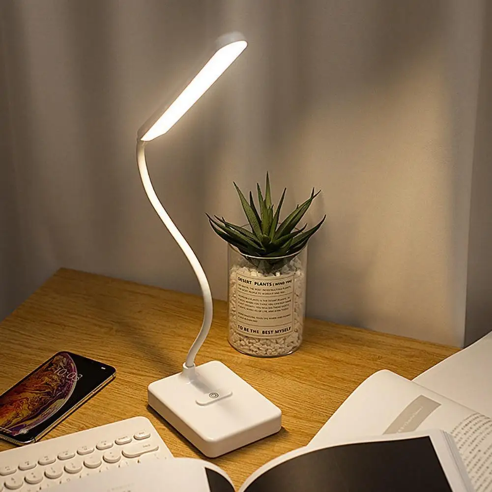 

LED Desk Lamp 3 Modes Stepless Dimming Plug-in/USB Rechargeable Home LED Table Lamp Desk Light Portable Lamp