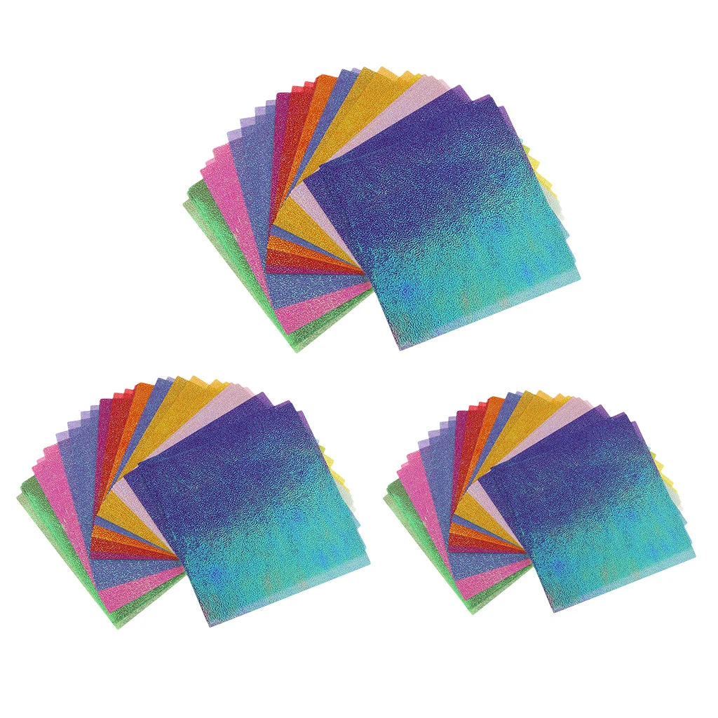 

50 Pieces Colorful Pearl Paper Handmade Folded Craft Papers Scrapbooking for making card, origami crane, flowers, arts, crafts