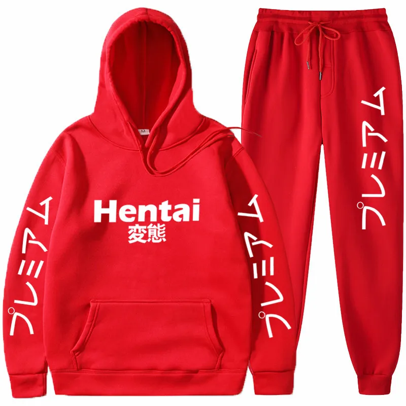 

Men Set Men TrackSuit Men Hentai Printed Sweatshirts And Pants
