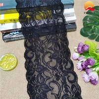 20 6 e1444 14cm elastic lace fabric ribbon for fabric wedding decoration white large edge