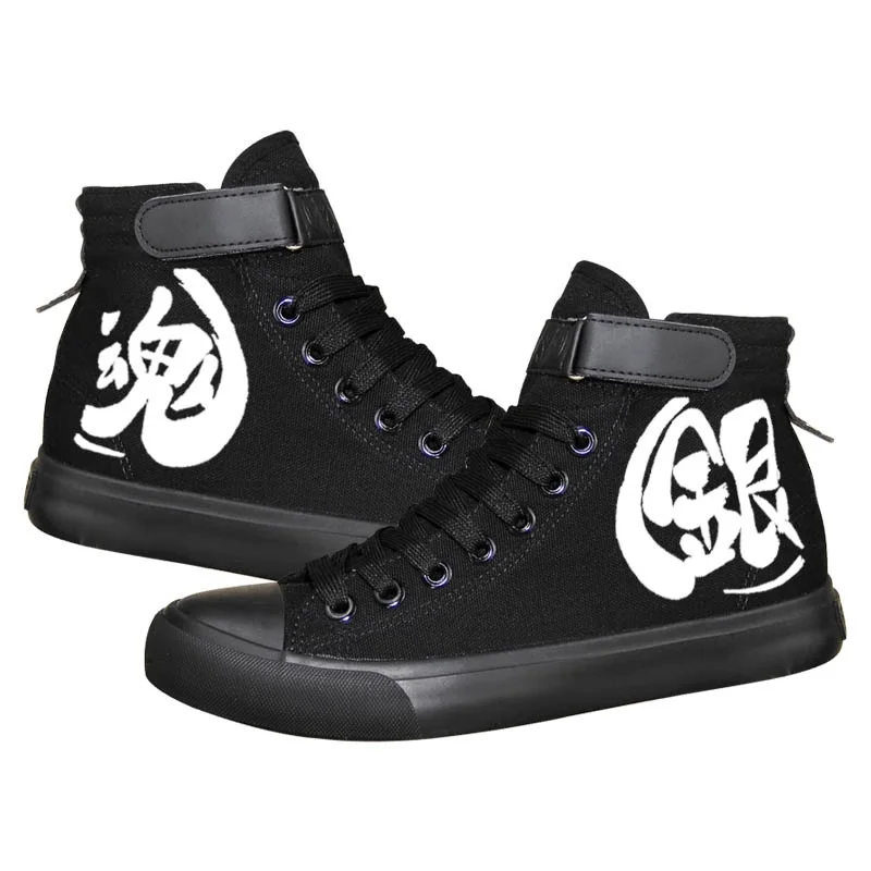 

Anime Cos GINTAMA Sakata Gintoki Canvas Shoes Punk Rock GINTAMA plimsolls canvas shoes rope soled shoes