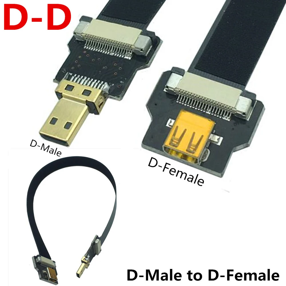 

PV aerial cable PTZ FPV dedicated MICRO HDMI D male to D female extension soft cable
