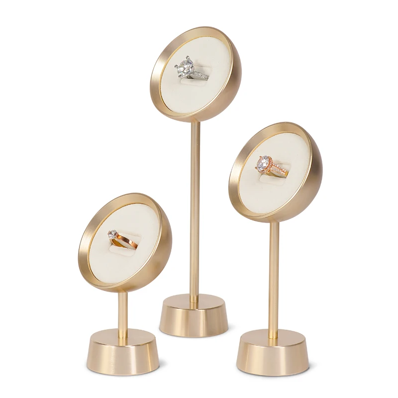 FANXI New White Jewelry Metal Earring Pendant Ring Arc-sharped Display Stand With Metal Base for Jewelry Shop jewelry stand