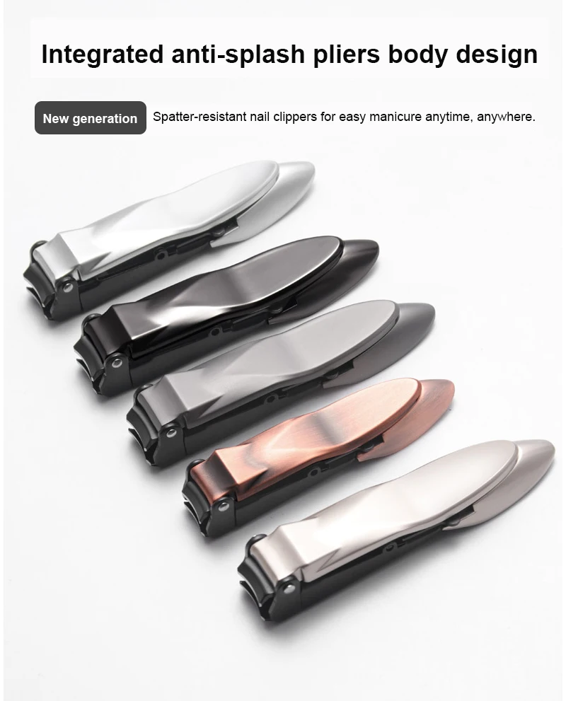 

1PC Nail Clippers Single Anti-splash Nail Scissors High-grade Portable Stainless Steel Manicure Tool Fingernail Clipper TSLM1