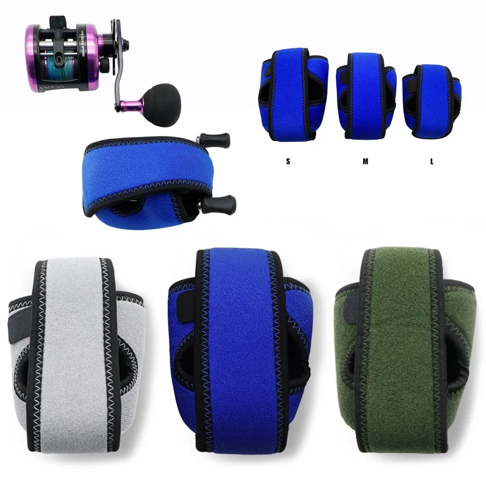 

1PC S/M/L Neoprene Waterproof Bait Casting Protective Case Drum Wheel Type Boat Fishing Reels Bag Fishing Storage