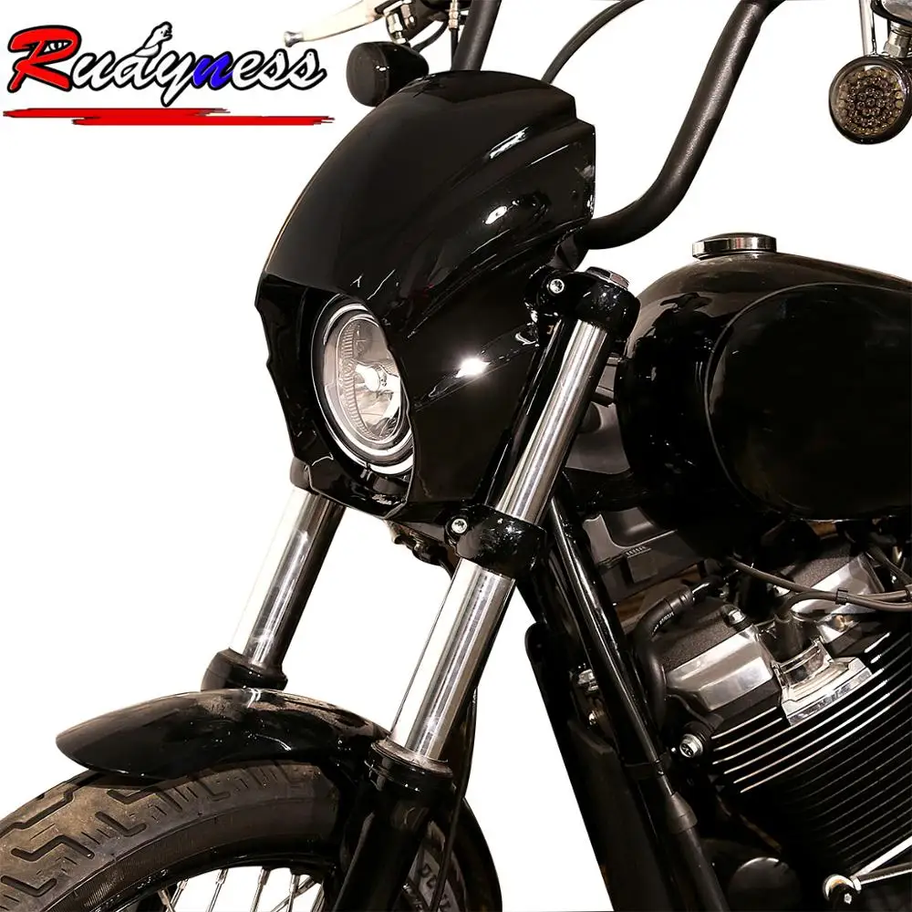 

GLOSS BLACK HEADLIGHT FARING COVER FOR HARLEY SOFTAIL STREET BOB FXBB 2018-2020 MODEL