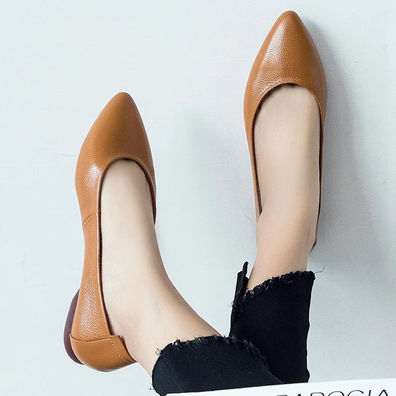 

Bean shoes women Korean version all-match soft sole women shoes pointed women flat shoes single shoes large size