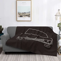 ford capri 2 8i mk iii classic car outline graphic white all sizes soft cover blanket home decor bedding capri 2 8i iii 3