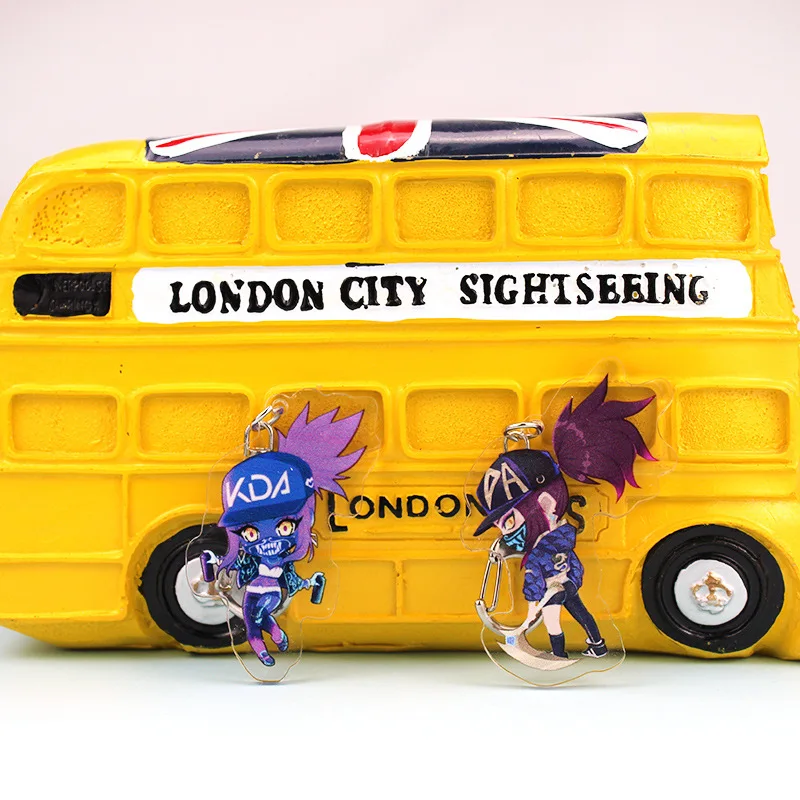 Лидер продаж акриловый брелок с героями мультфильма Лига Легенд кулон KDA Girl Group COS