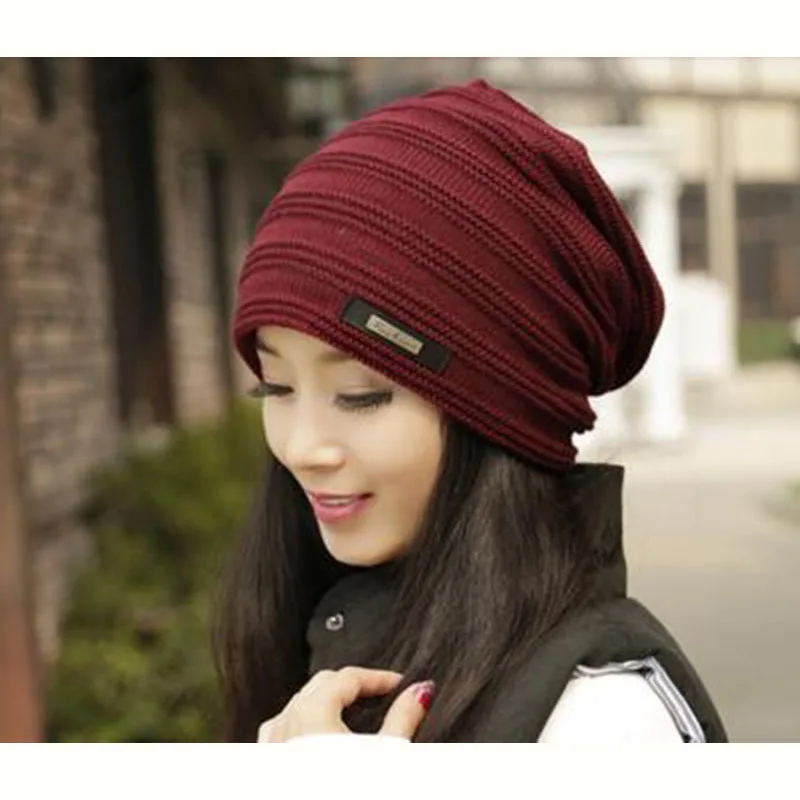 Вязаная Шерстяная Шапочка толстые теплые вязаные шапочки для взрослых унисекс
