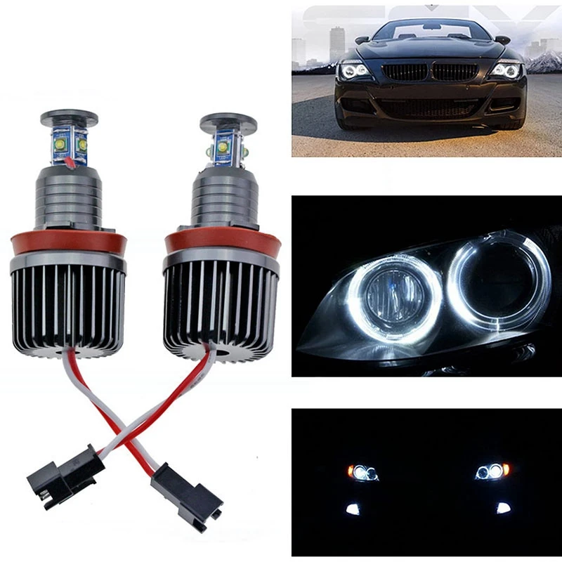 2 шт. 40 Вт H8 светодиодсветильник безотказсветодиодный фары Angel Eyes для BMW E90 E92 E82 E60 E70