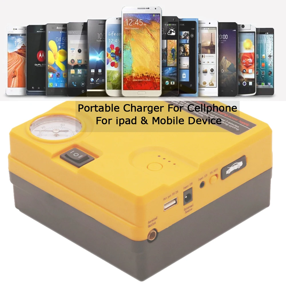 

GKFLY 16800mAh 12V Car Jump Starter Emergency Device Air Pump Tire Pressure Detection Petrol/Diesel Power Bank Booster