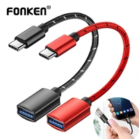 fonken otg type c cable 15cm usb3 1 otg adapter usb to usb3 0 connector for xiaomi samsung mobile phone usbc accessories