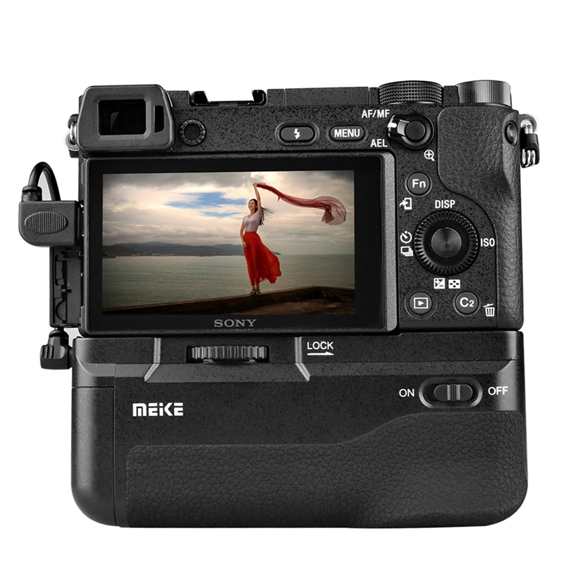 Вертикальный ручной аккумулятор Meike для Sony A6300 A6000 A6400 A6100 с 1 или 2 аккумуляторами