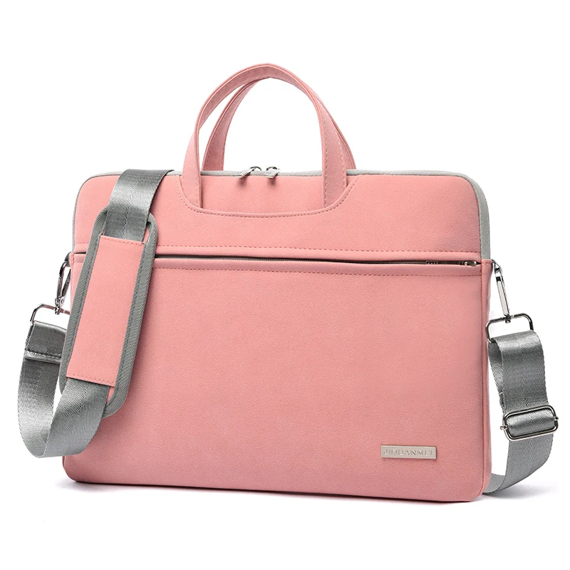 

PU Leather Laptop Bag 13.3 14 15.6 16 inch Notebook Case Sleeve For Macbook Air Pro Computer Shoulder Handbag Women Briefcase