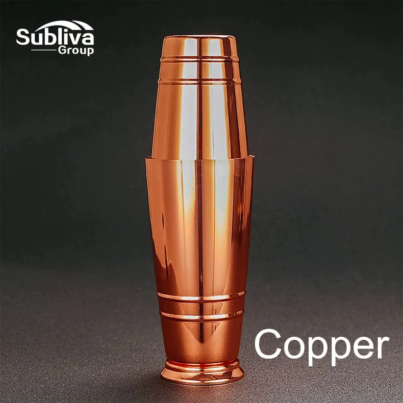 Copper Plated 750 мл Бостонский шейкер-бар с тяжелыми взвешенными шейкерами для идеального балансировочного барного инструмента - Цвет: Copper Plated