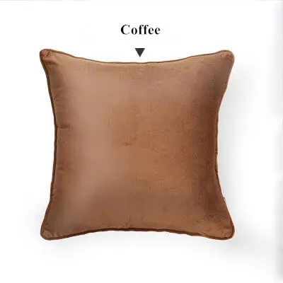 Coffee LeRadore роскошный однотонный велюровый чехол для подушки, Наволочки для подушек, домашний клуб, компания, декоративный текстиль, 50*50 см, 60*60 см, 70*70 см - Цвет: Coffee