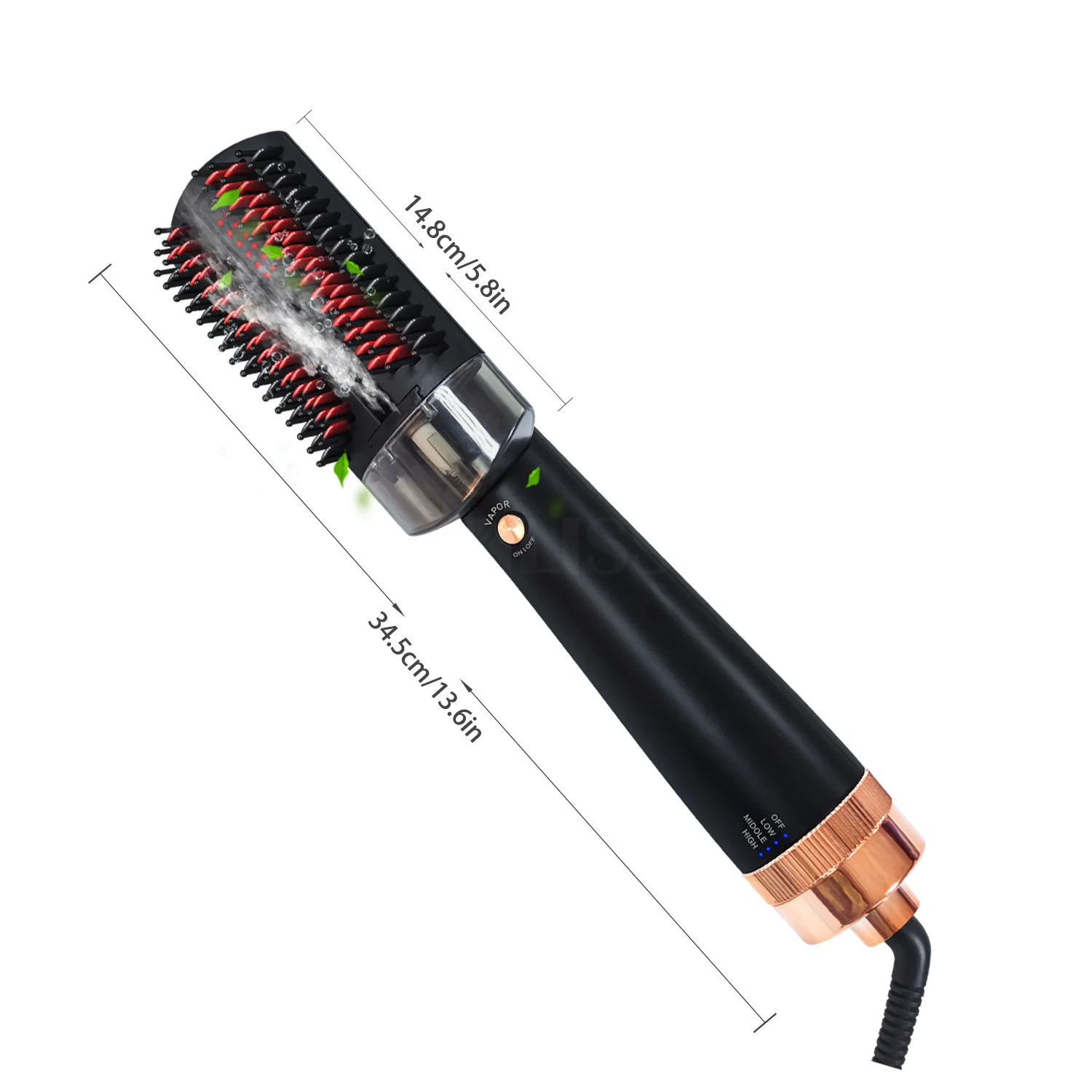Tourmaline ceramic hot air comb spray hair care curling  straightening dual-use hair dryer infrared hair straightening comb