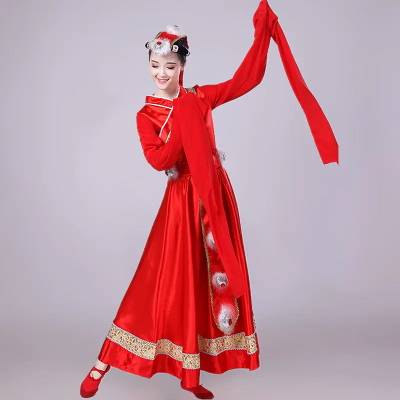 Костюм монгольской формы китайские костюмы народных танцев одежда платье для