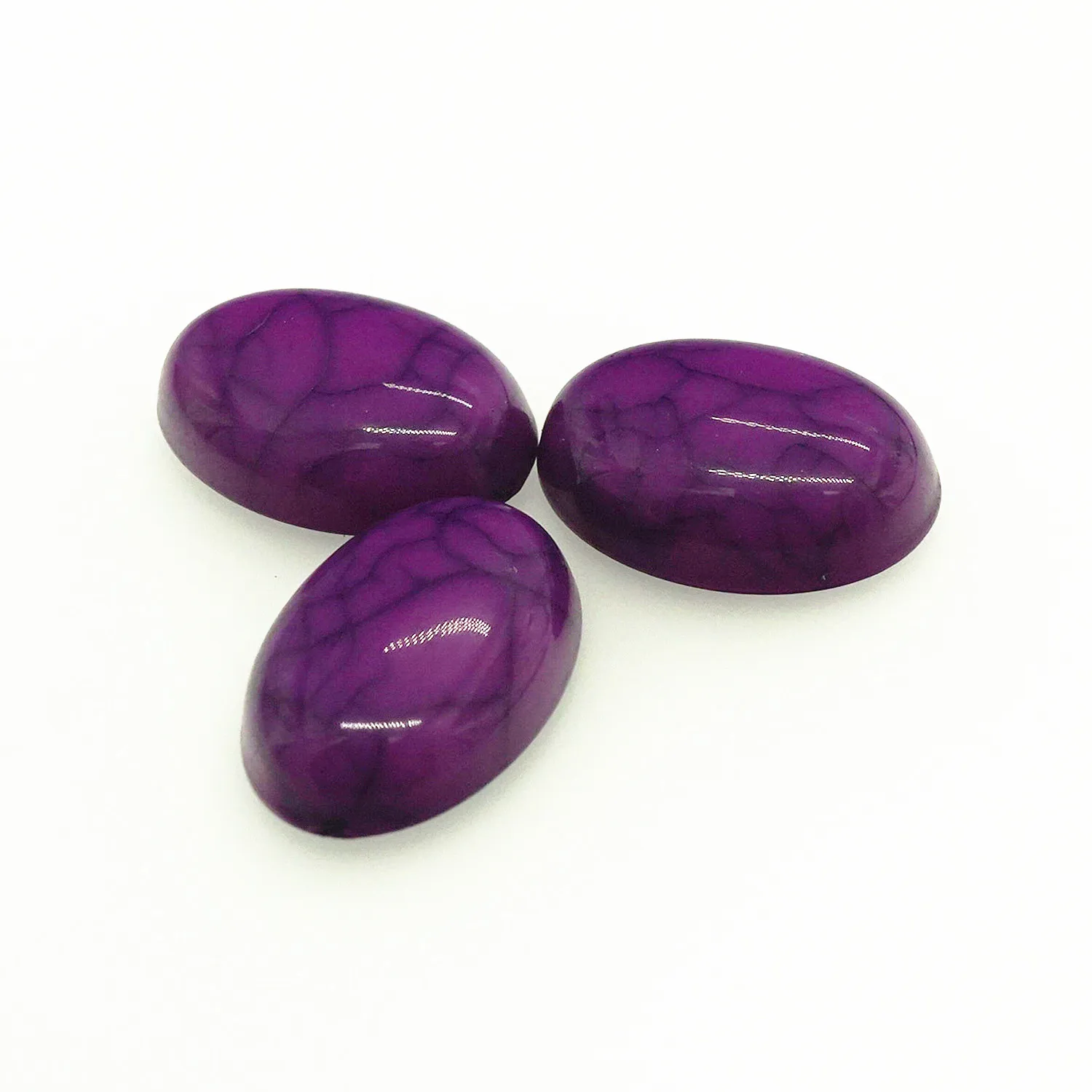 20 шт./лот овальные 13 мм x 18 трещины стиль акрил плоский с одной стороны Кабошоны