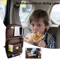 car backseat organizer foldable storage pouch car backseat multi functional storage bag with dining table leather hanging bags
