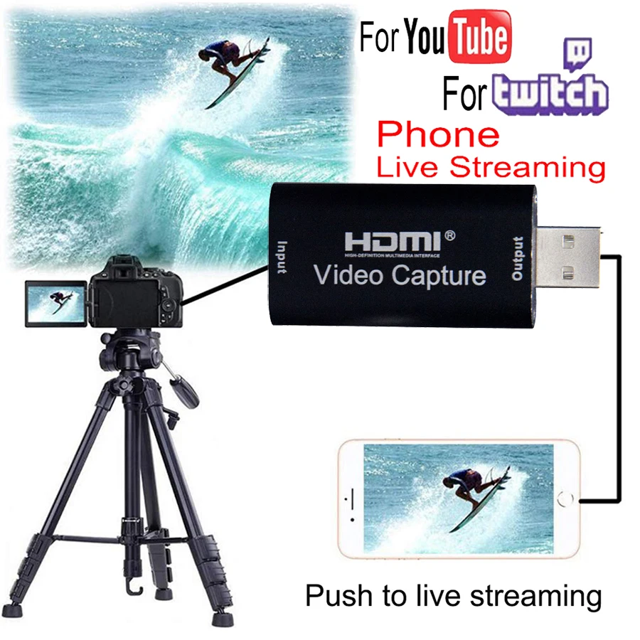 Устройство видеозахвата USB 2 0 HDMI 4K 30 Гц для Mac OS Windows Android | Электроника