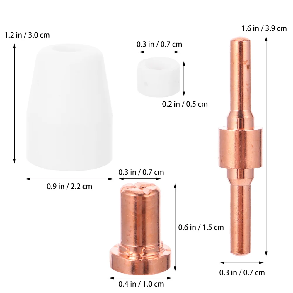 

30pcs 40A Plasma Cutter Machine Consumables Accessories Electrode Tip Nozzle Kit