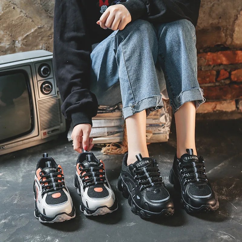 

2021 New Sports Women's Shoes Student Walking Shoes Fashion Outdoor Running Casual Daddy Shoes